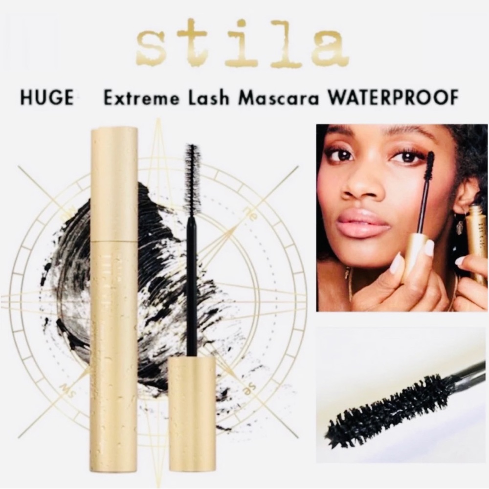 stila Huge Extreme Lash Waterproof Mascara in Black, 13 mL/0.44 FL OZ.